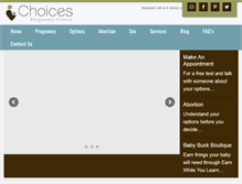 Tablet Screenshot of choicespregnancycenter.com